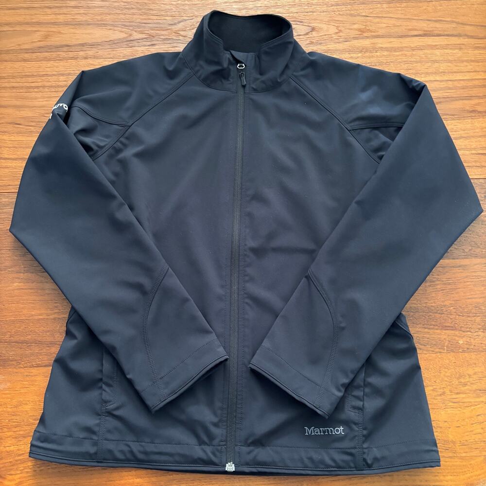 Marmot Men's Soft Shell Black Full Zip Jacket Size Large